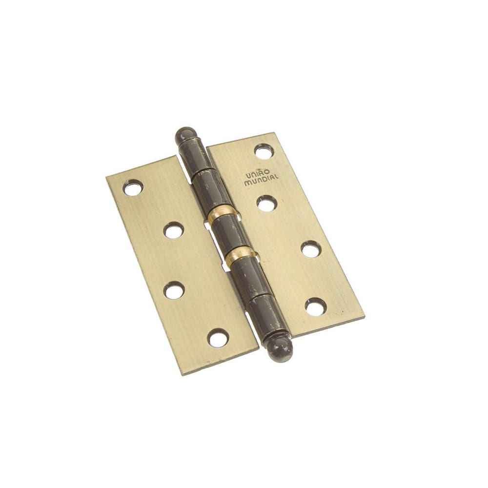 Dobradiça Comum Fumê 101,6 X 77,6 Mm Com Pino Bola União Mundial