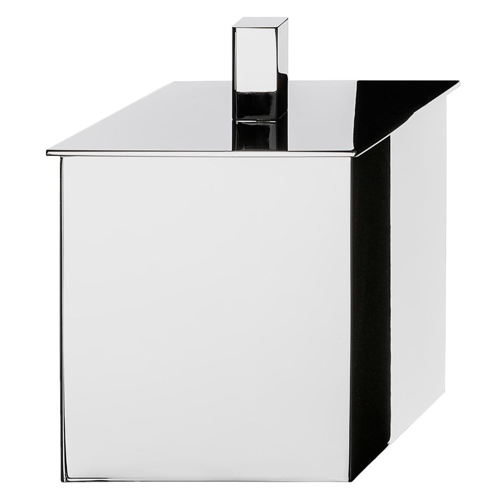 Porta Cotonete Quadrado Rogeart Cromado 8202