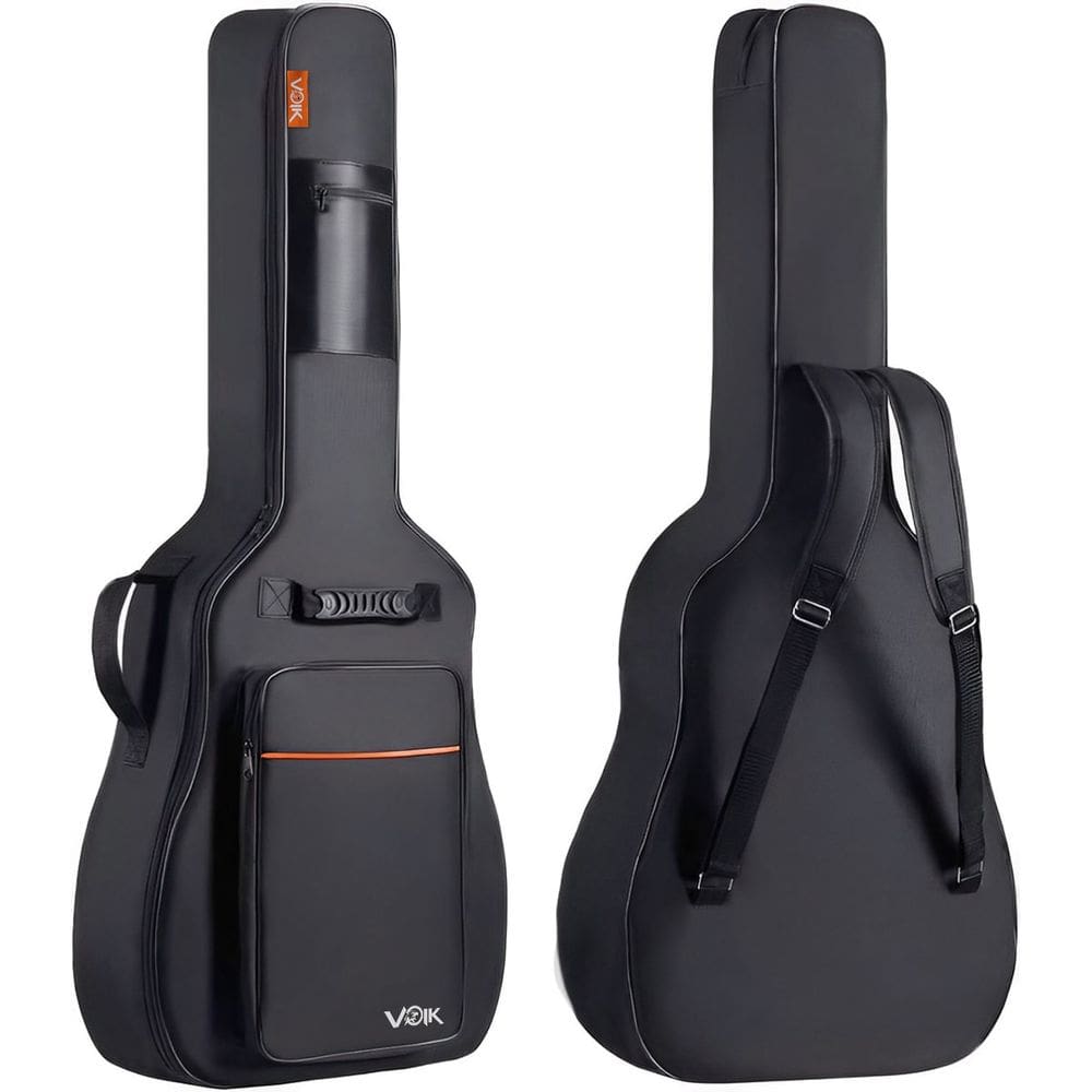 Capa Para Violão Acolchoada Voik BV-4105P Preta Alça Dupla