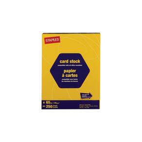 Papel de cartolina Staples 862159 Brights 65 lb 250 folhas