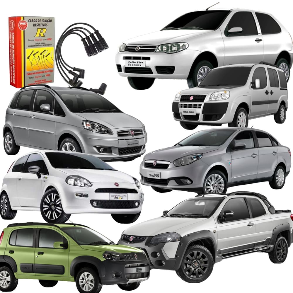 Jogo De Cabo De Vela Ngk Para Fiat Palio Uno Siena Fiorino.