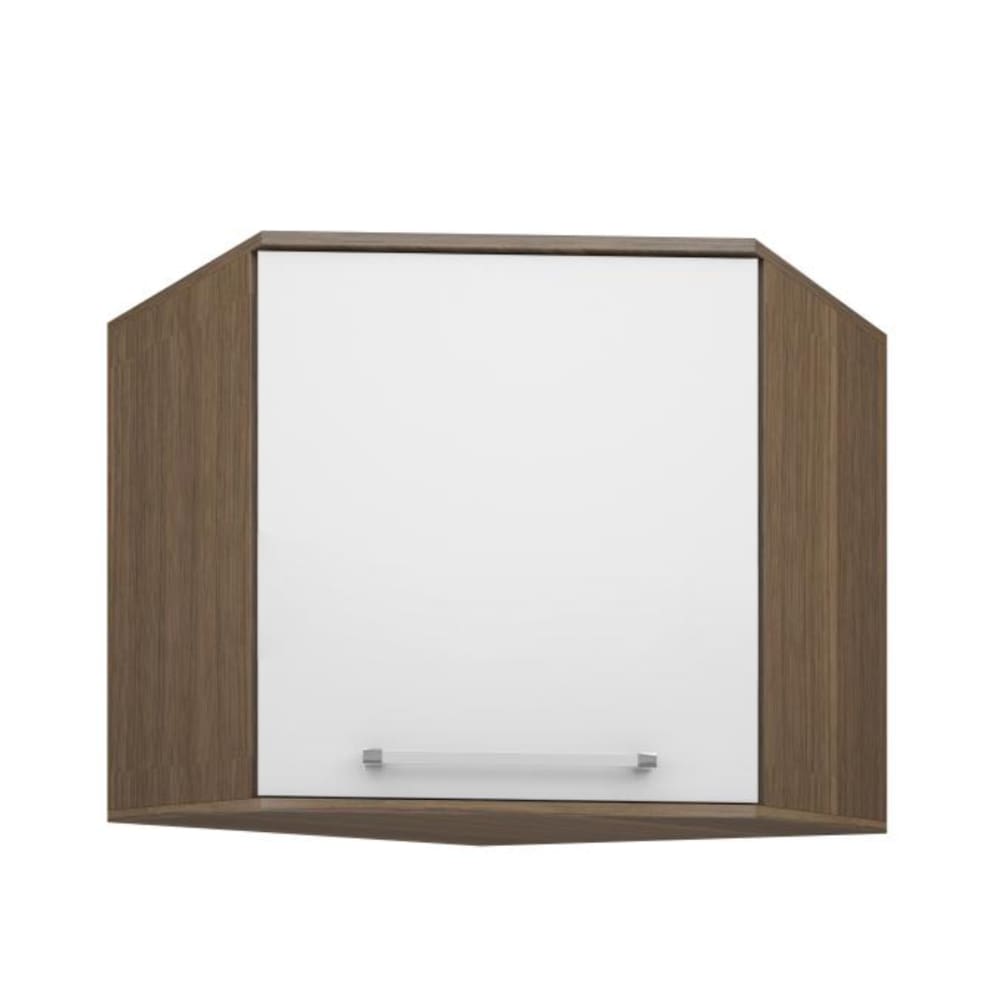 Armário Aéreo 01 Porta 90° 5135.18 Evolution - Tannat | Branco - Batrol