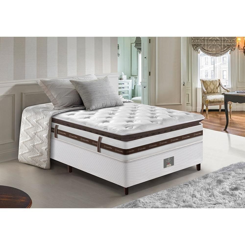 Cama Box Solteiro Colchão + Box 88x188 Molas Ensacadas Cama Inbox Relax Pillow