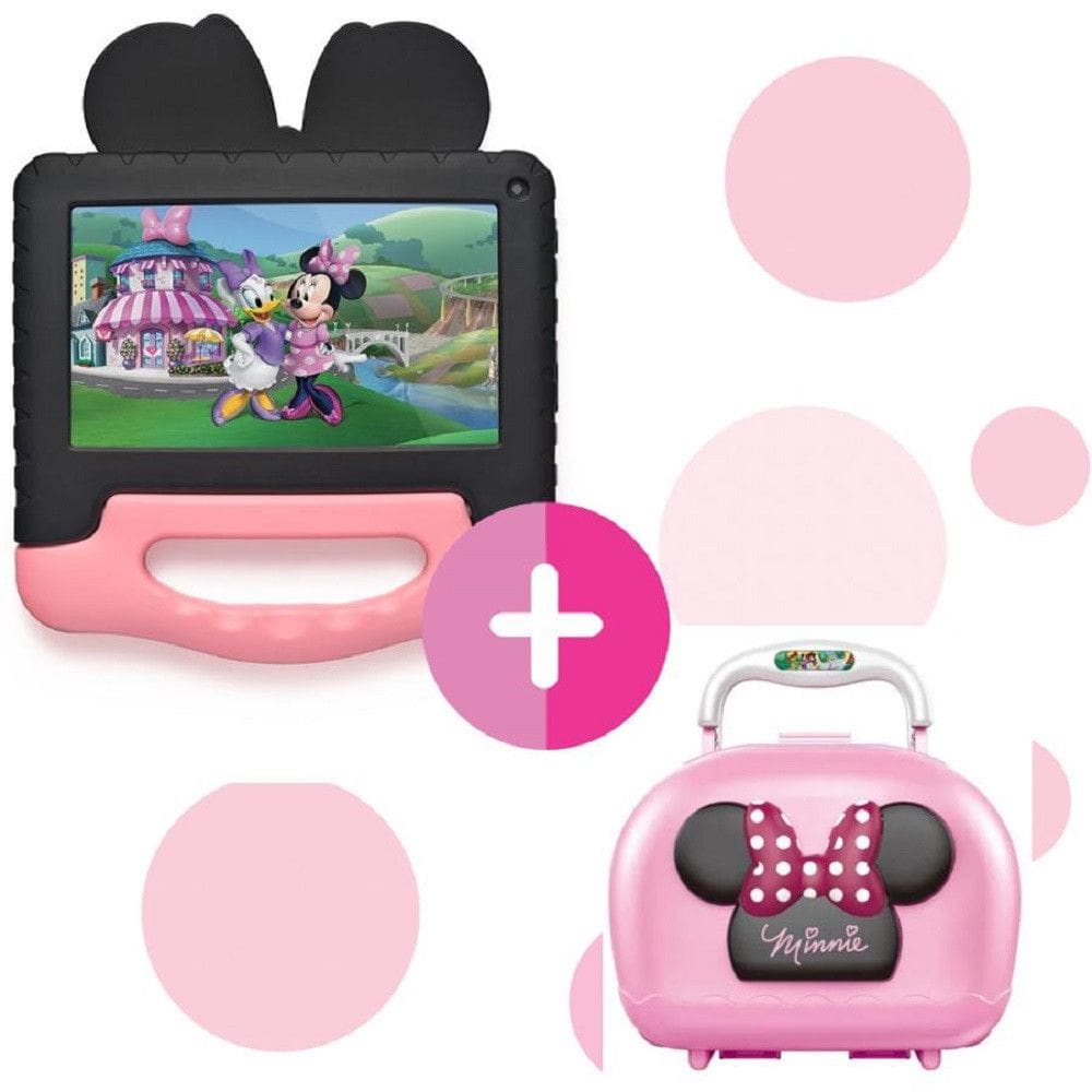 Combo Tablet Multi Minnie 7 pol 4GB RAM 64GB + Case + Maleta Minnie Médica - NB4140K