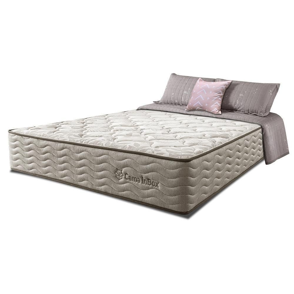 Colchão Casal Molas Ensacadas Euro 138x188x32 Cama Inbox Ocean Bege