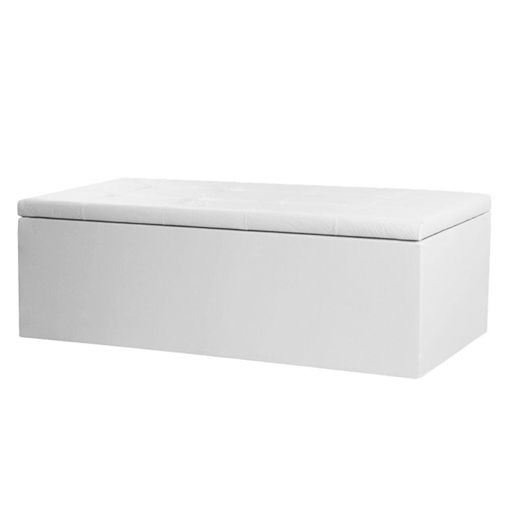 Calçadeira Recamier Baú King 1,95m Berlim Corano Branco