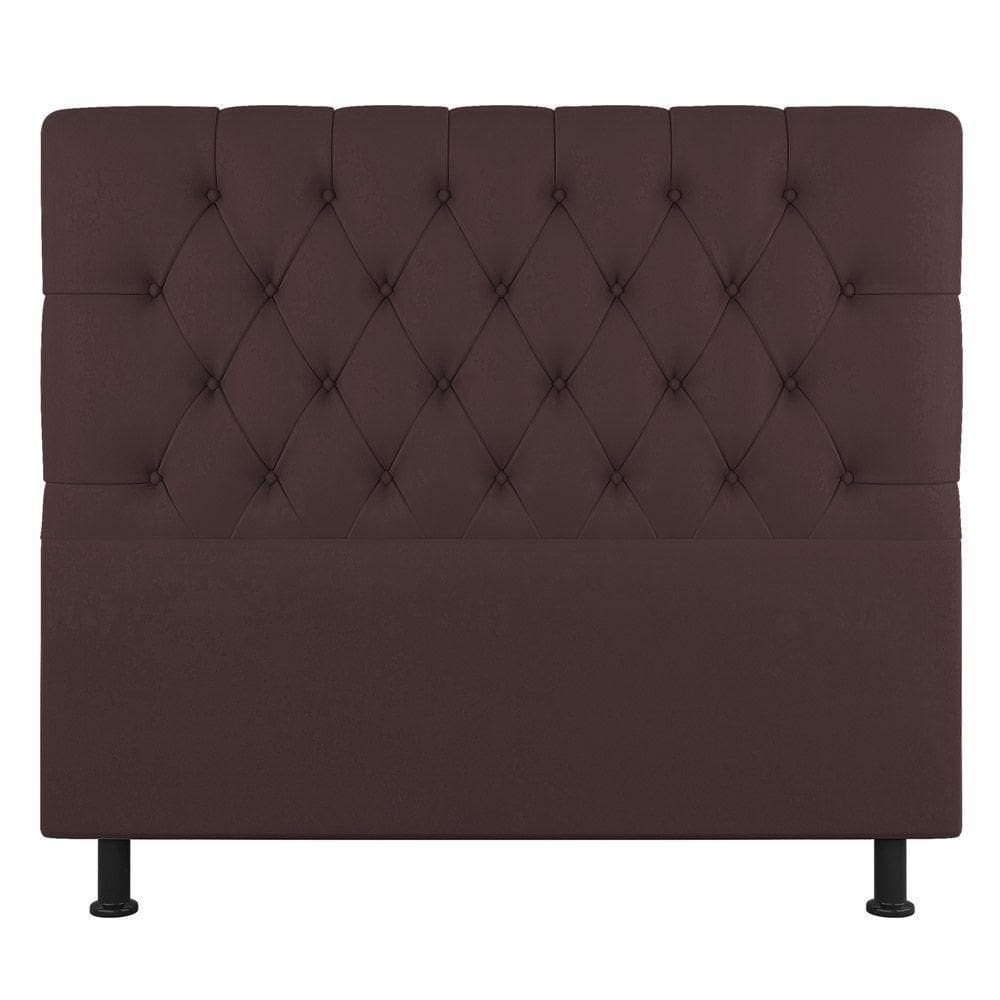 Cabeceira Cama Box Casal Queen Size Nice 160cm Linho Marrom - Abmaza