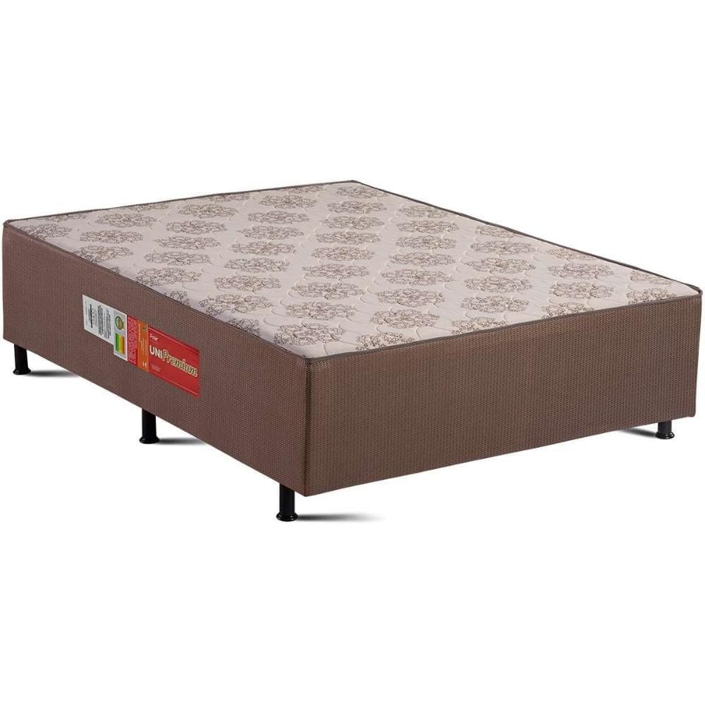 Cama Box Conjugado Casal: Colchão Ortopédico UniPremium Pillow Clean (138x188x40) Polar