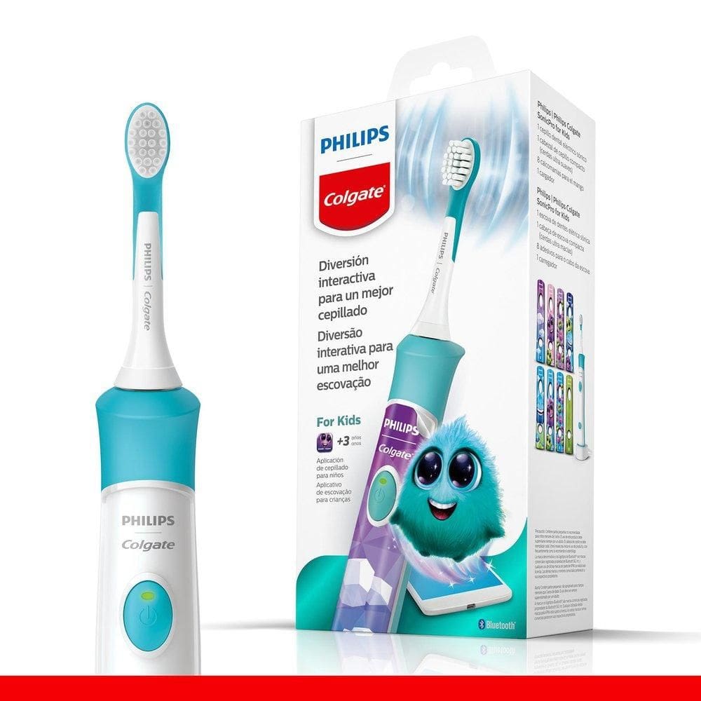 Escova de Dente Elétrica Infantil Philips Colgate SonicPro Kids