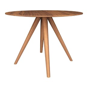 Mesa De Jantar 4 Lugares Redonda 107cm 100%mdf Grécia R02 Nogueira - Mpozenato