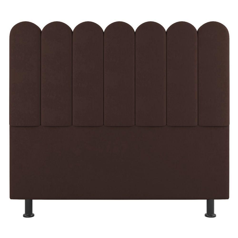 Cabeceira Cama Box Solteiro Lana 90cm Linho Marrom - Abmaza