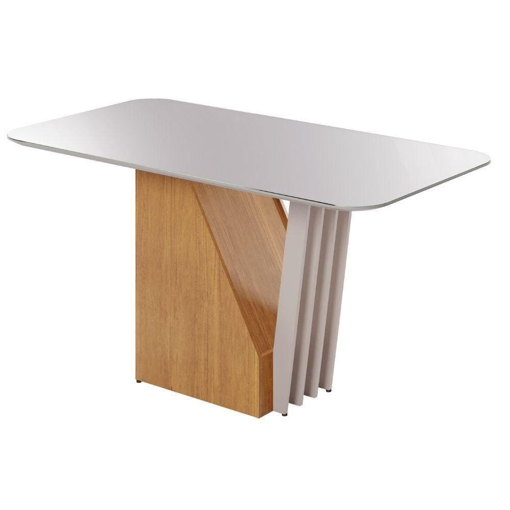 Mesa De Jantar Harpa Jcm Movelaria Off White 1,60 M