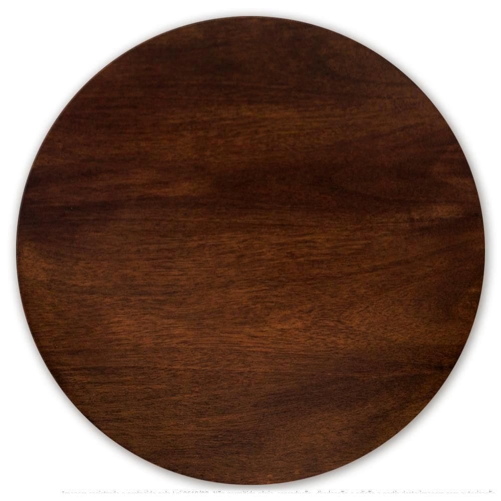 Tampo Redondo 60cm Para Mesa Mdf 15mm Castanho