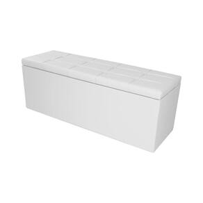 Calçadeira Recamier Baú Queen 1,60m Roma Corano - Pallazio Cor Branco