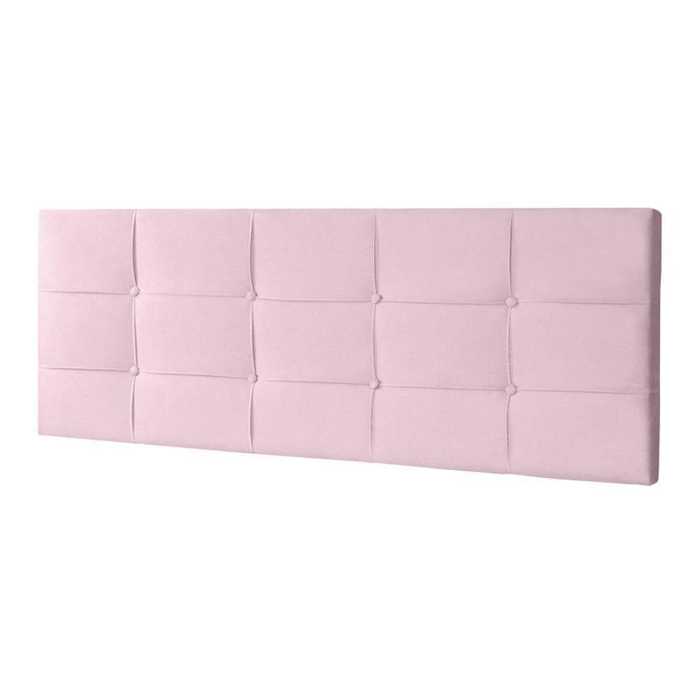 Cabeceira Painel Queen 1,60m Roma Suede Rosa Bebê