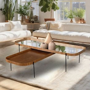 Conjunto de Mesa de Centro 130 Cm Onix Cinamomo
