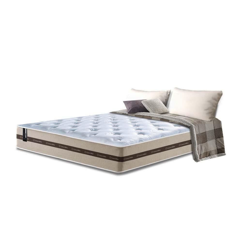Colchão De Molas Ensacadas Casal Cama Inbox Smart 138x188x22 Bege