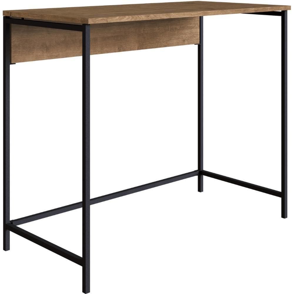 Escrivaninha Dobrável Industrial Steel Quadra Artesano 90 Cm (largura) Mdp Vermont Aço Preto Fosco