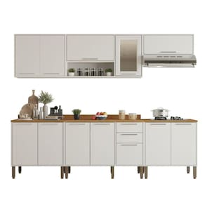Cozinha Compacta Cooktop 12 Portas 2 Gavetas Paris Sallêto Branco