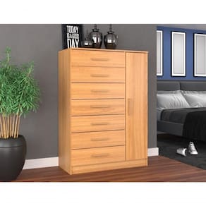 Cômoda New Mônaco 1 Porta E 7 Gavetas - Cinnamomo Cinnamomo