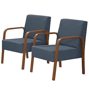 Kit 2 Poltronas Decorativas 1 Lugar Jade Braço Madeira D Salla Suede