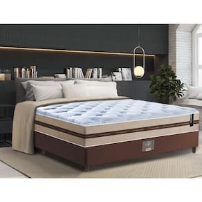 Conjunto Cama Box Casal (colchão + Box) De Molas Cama Inbox Smart Pró 138x188x60 Bege