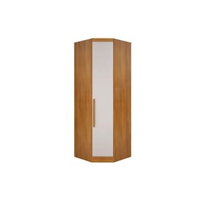 Guarda Roupa Closet de Quarto Canto Oblíquo Rizon c/ 1 Porta Freijo Cumaru c/ Fendi - Novo Horizonte