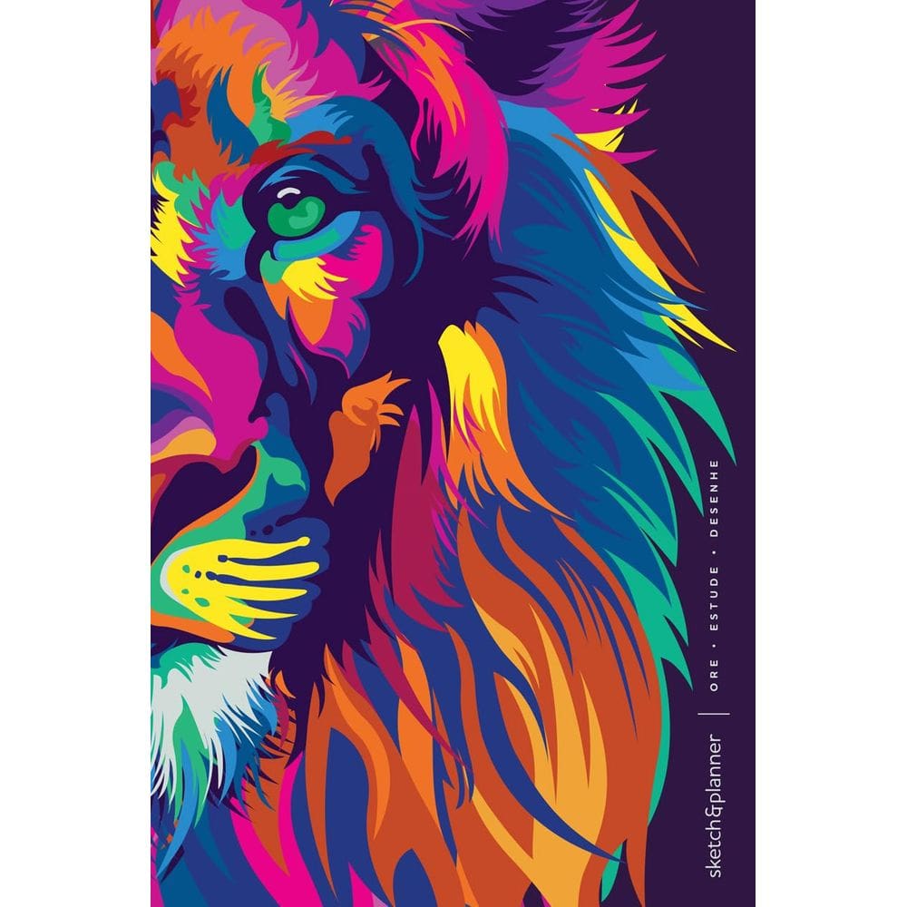 SKETCH & PLANNER - LION COLORS - ORE, ESTUDE E DESENHE