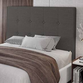 Cabeceira Cama Box Casal King Size Luana 193cm Linho Cinza - Abmaza