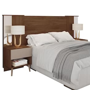 Cabeceira Para Cama Casal Extensível Reflex Marrom Caemmun