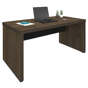 Mesa Para Escritório 160cm E Gaveteiro Com Rodízios Corp A06 Charuto-preto - Mpozenato