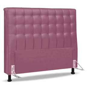 Cabeceira Cama Box Casal Ciara 140cm Botonê Com Frame Suede Rosa - Abmaza
