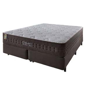 Cama Box King + Colchão Molas Ensacadas Orlando 193x203x67cm Marrom