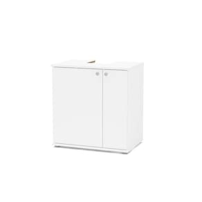 Gabinete De Banheiro C-pés 3403 S-cuba 2 Portas 60cm Cor Branco - Politorno