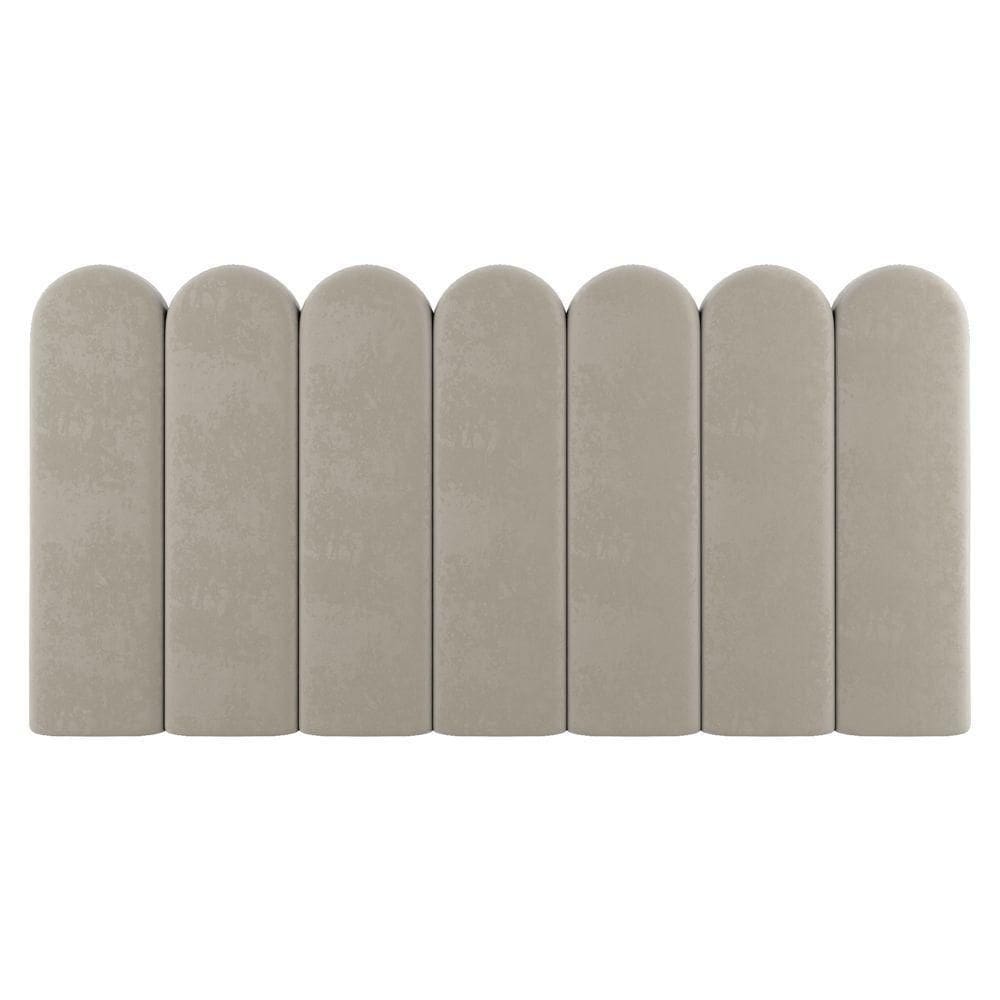 Painel Cabeceira Cama Box Solteiro Lana 90cm Suede Bege - Abmaza