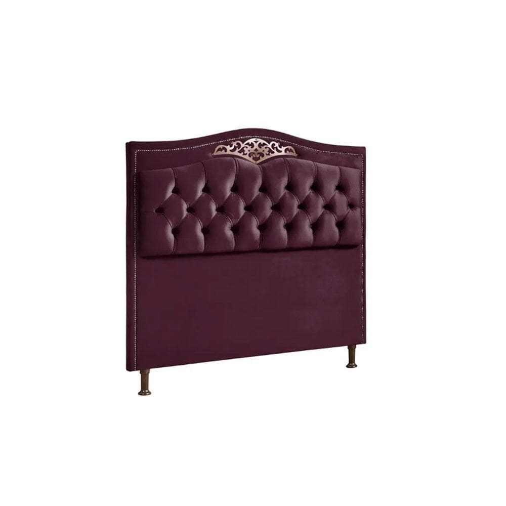 Cabeceira Holanda 140cmcasal Veludo Shop Das Cabeceiras Roxo