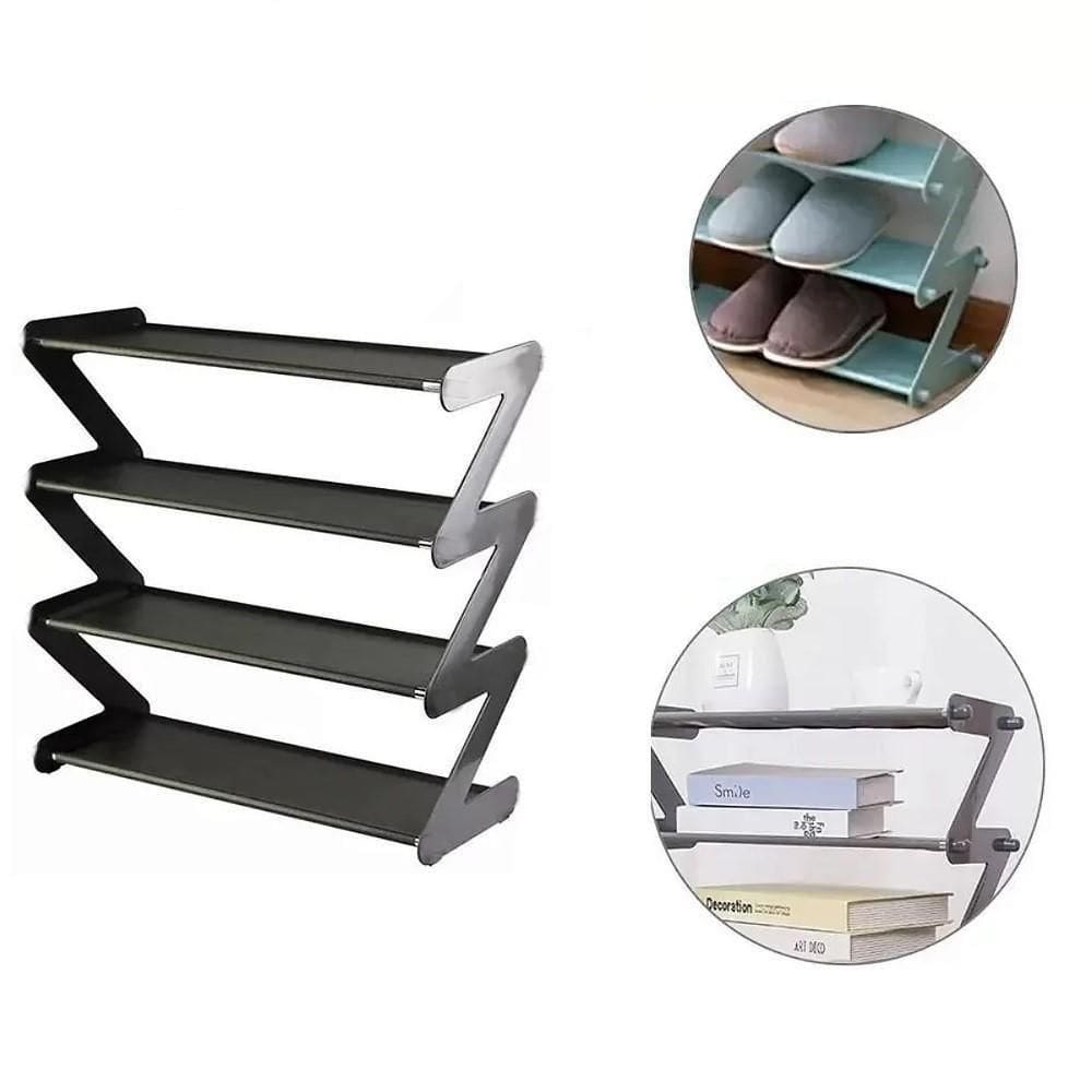 Sapateira Multiuso 4 Prateleiras Organizador Tenis Livros Porta Objetos Estilo Industrial Retro
