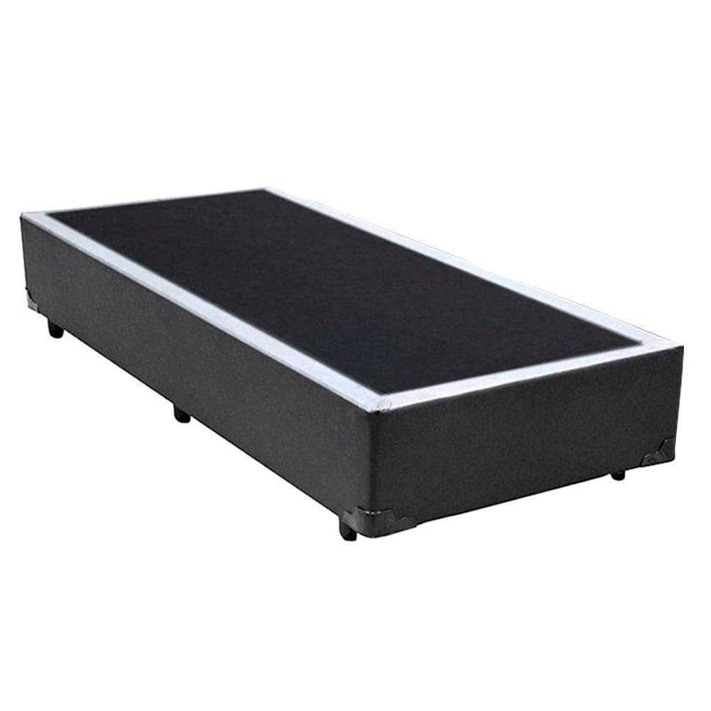 Cama Box Solteiro Sintético Sereneprime Cinza 88x188x40