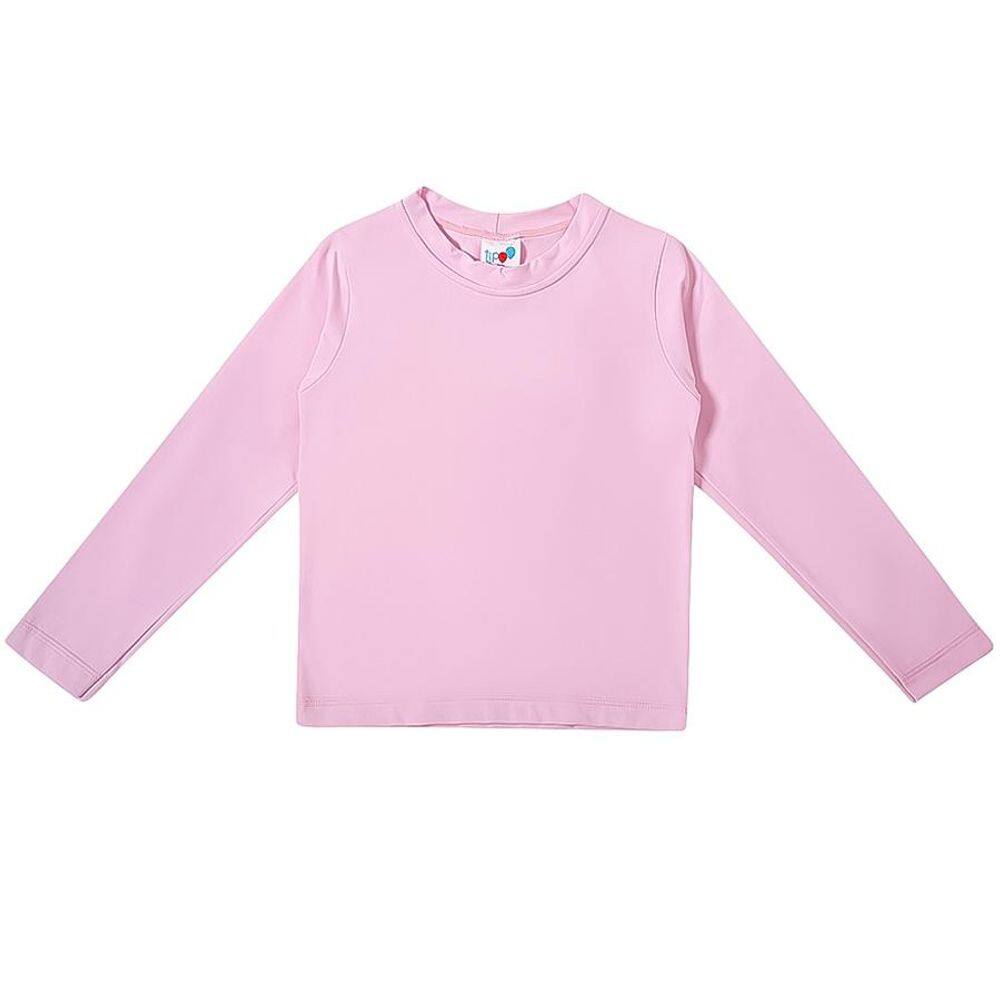 Camiseta Praia Manga Longa Toddler Tip Top UV50+ Rosa Claro 27251122K