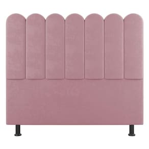 Cabeceira Cama Box Casal King Size Lana 195cm Suede Rosê - Abmaza