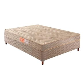 Cama Box Casal: Colchão Espuma Paropas D33 Pasquale + Base CRC Suede Clean(138x188)