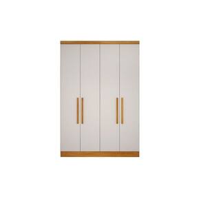 Módulo de Quarto Casal Guarda Roupa Rizon c/ 4 Portas e 3 Gavetas Freijo Cumaru c/ Fendi - Novo Horizonte
