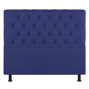 Cabeceira Cama Box Casal King Size Nice 195cm Suede Azul - Abmaza