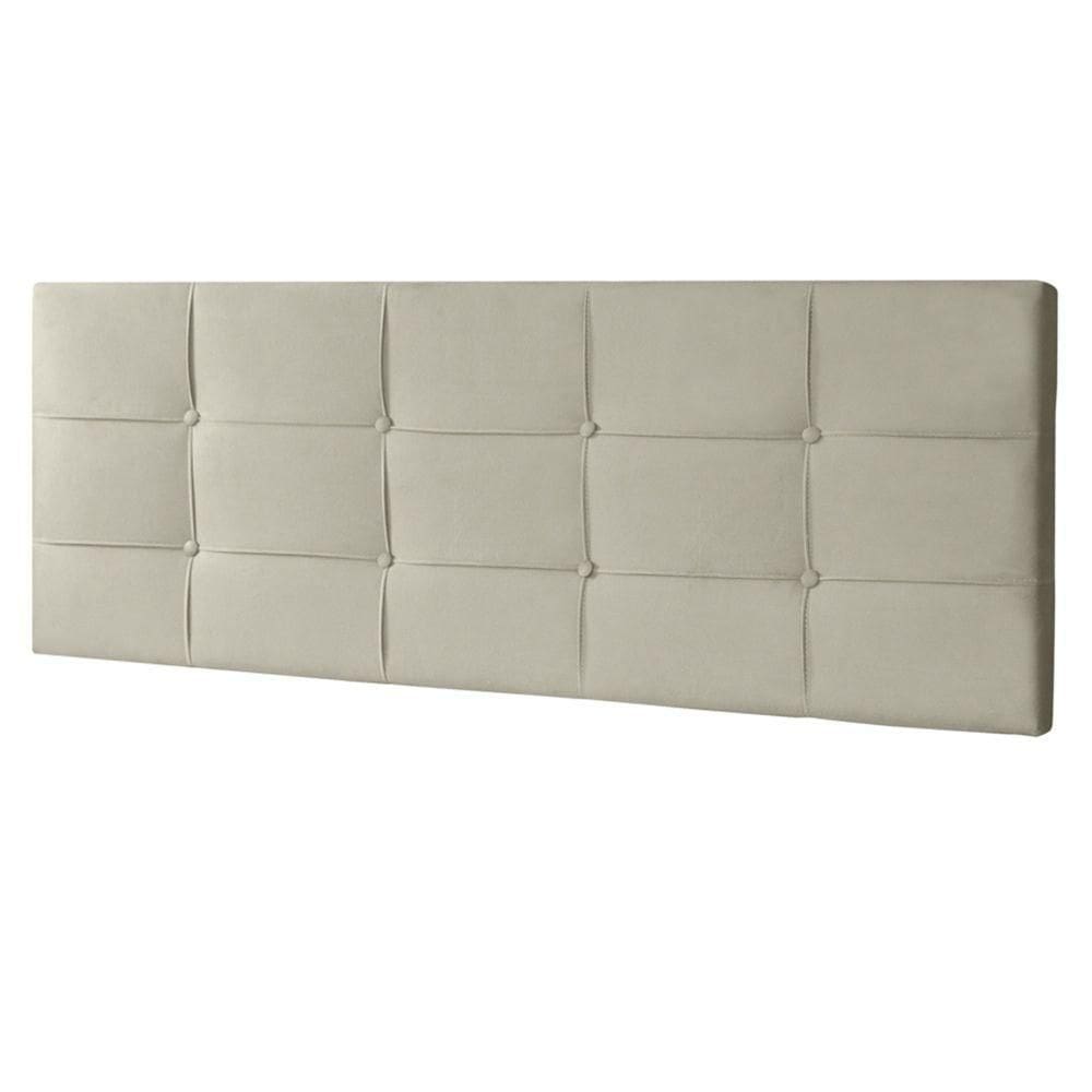 Cabeceira Painel Casal 1,40m Roma Suede Bege