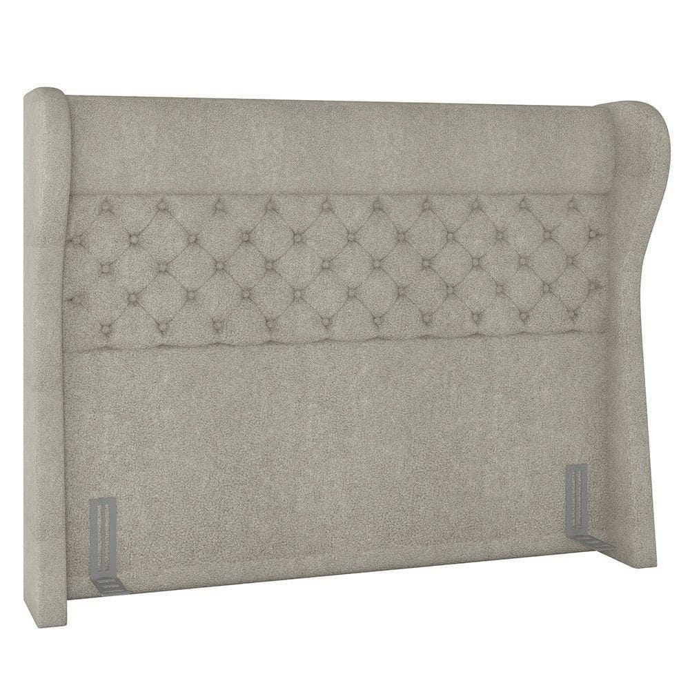 Cabeceira Cama Box Casal Queen 160cm Trinidad P02 Boucle Cru - Mpozenato