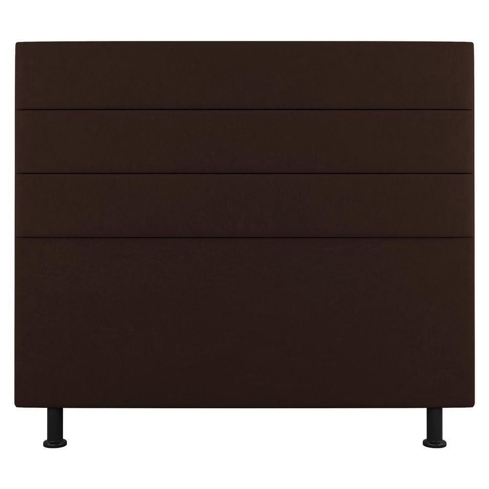 Cabeceira Cama Box Casal Malik 140cm Sintético Marrom - Abmaza
