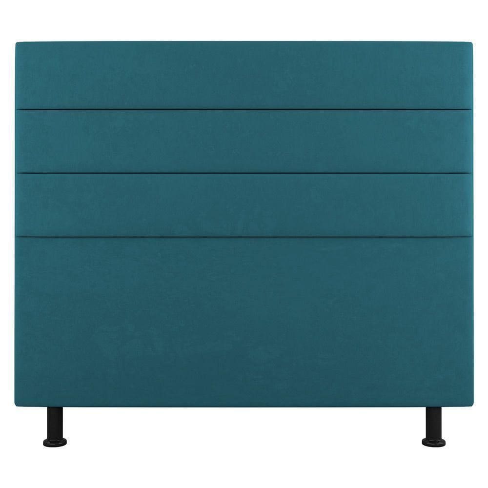 Cabeceira Cama Box Casal Malik 140cm Suede Turquesa - Abmaza