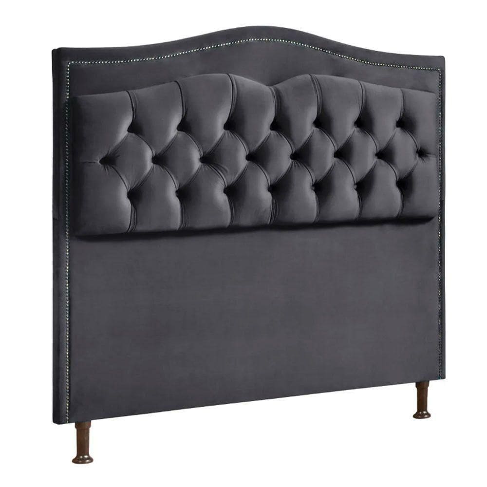 Cabeceira Estofada Holanda 1,60 2.0 Queen Shop Das Cabeceira Cinza Chumbo
