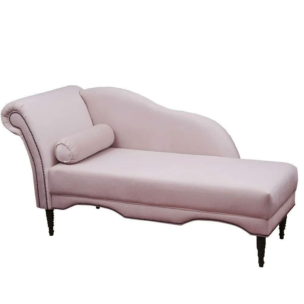 Chaise Longue Divã Copenhagen 160cm Shop Das Cabeceiras Rosa