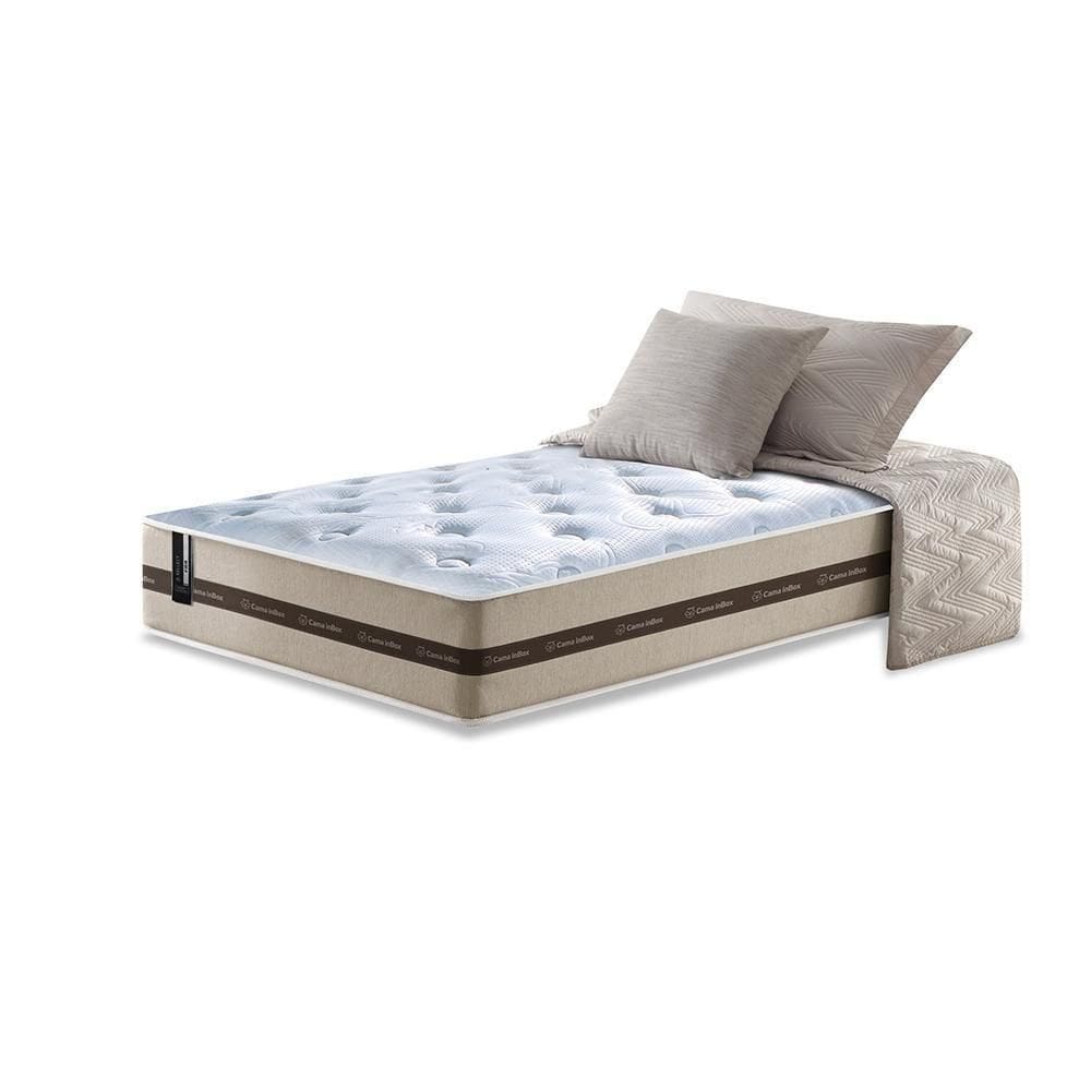 Colchão Solteiro De Molas Ensacadas Cama Inbox Select Basic 88x188x26 Bege